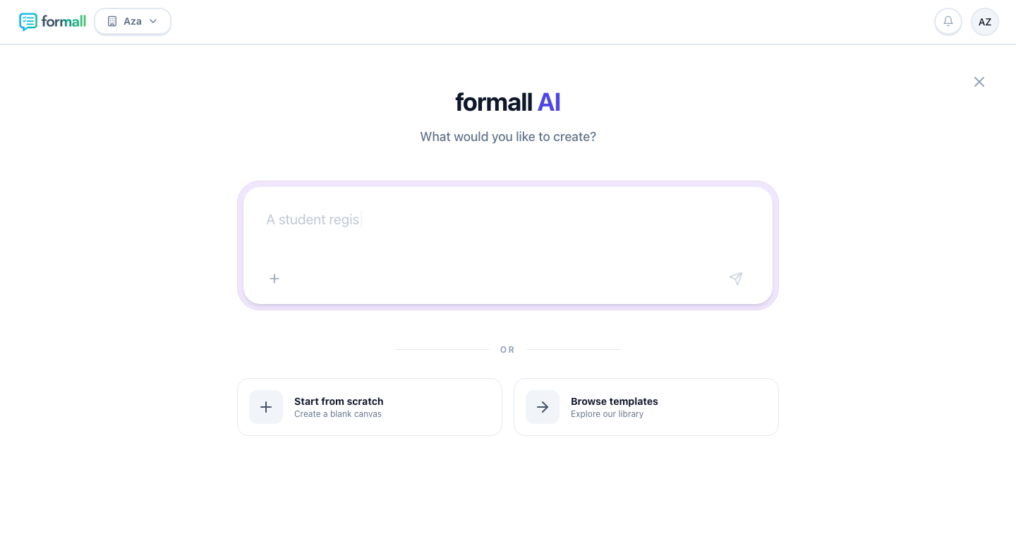 Click New Form to start a new form